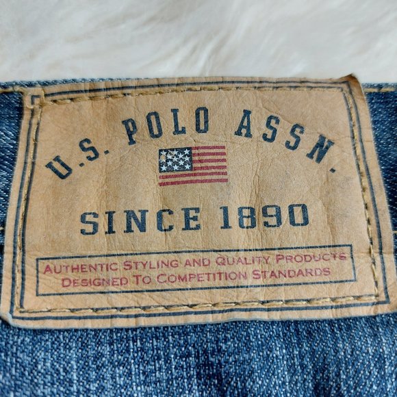 U.S. Polo Assn Men's Blue Heritage Straight Leg Denim Jeans 33 x 32 - Picture 9 of 9